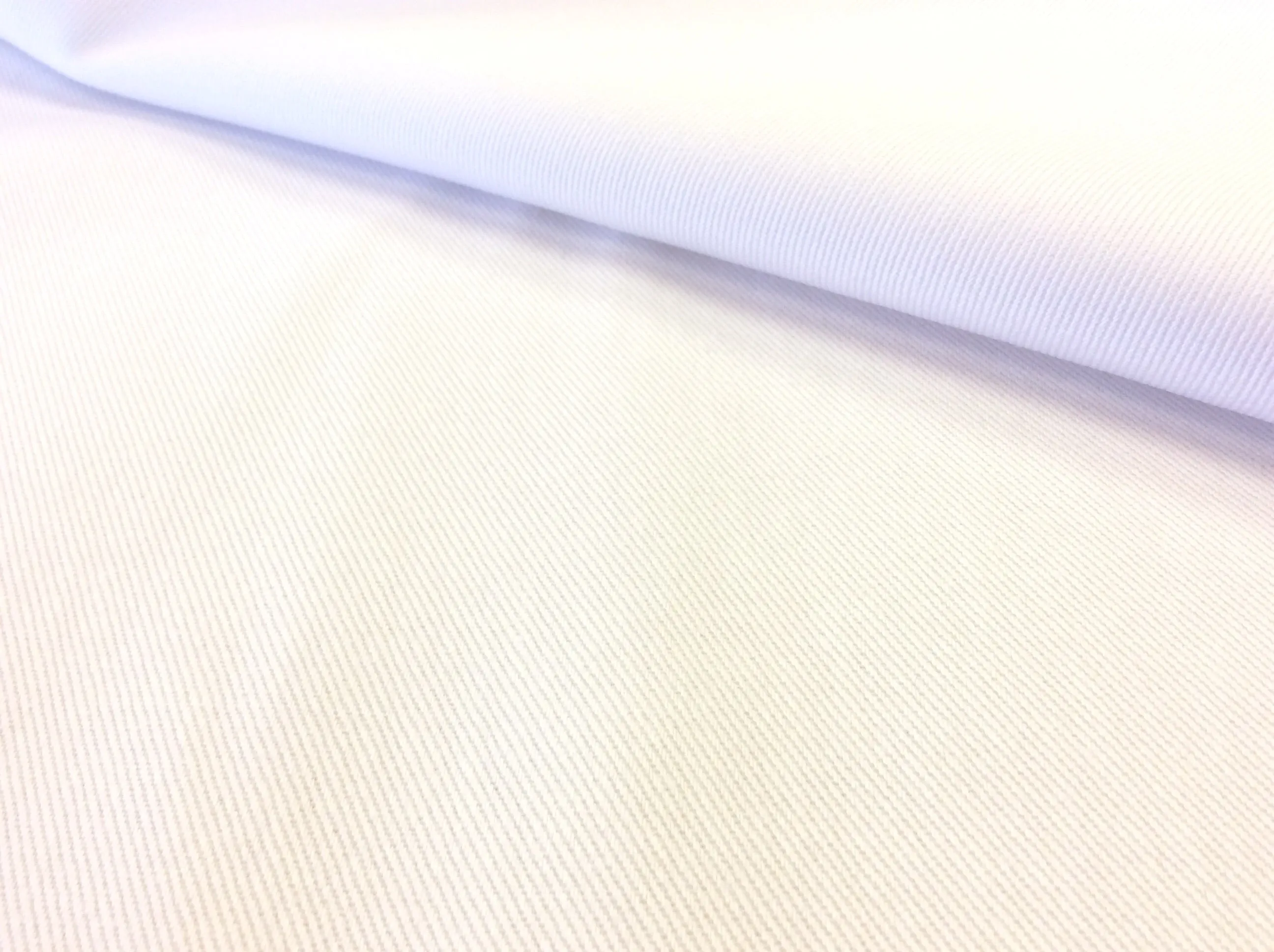 12 oz White  100% Cotton Twill     1/4 Meter Price