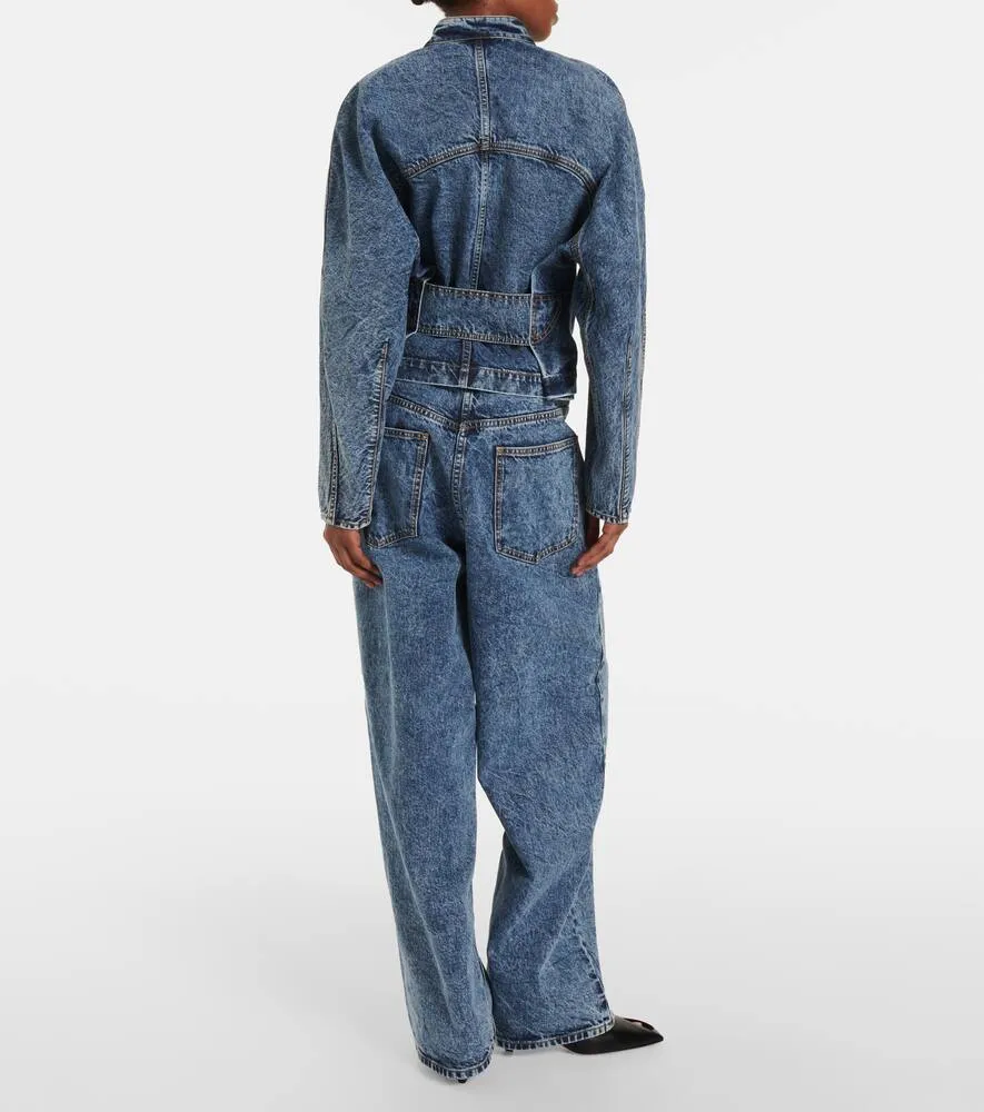 Alaia Round Racing denim jacket