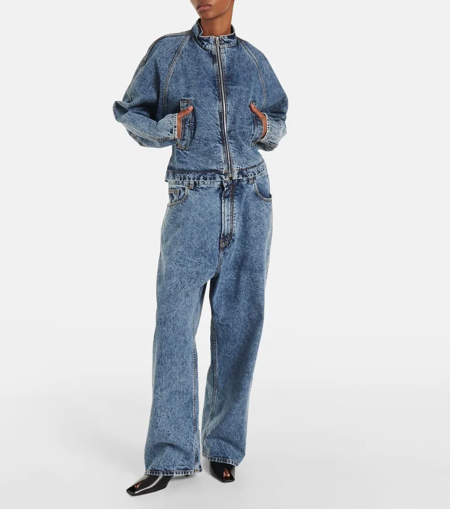 Alaia Round Racing denim jacket