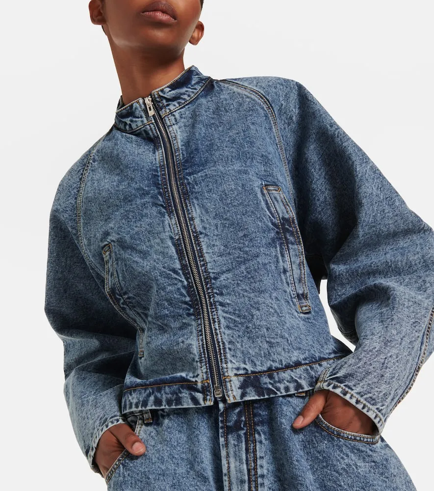 Alaia Round Racing denim jacket