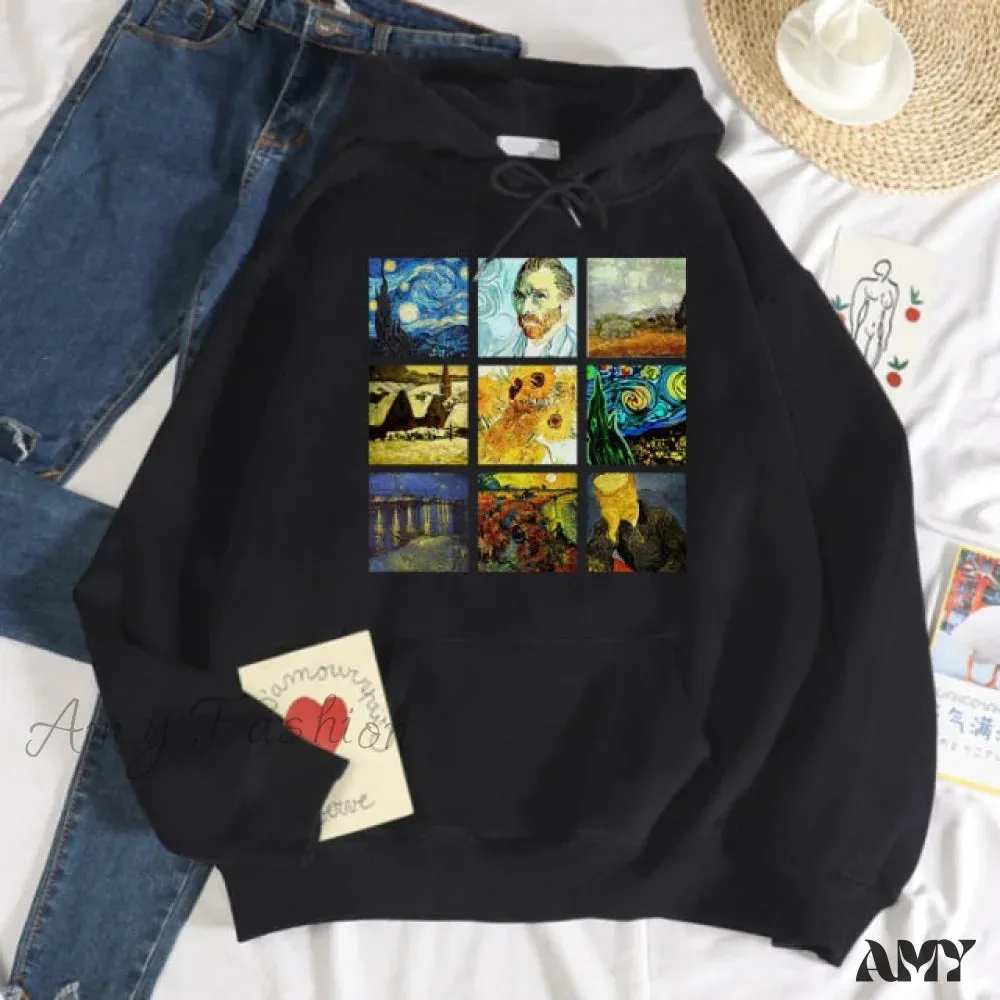 Amy Fashion - Crew Neck Sweatshirt Fleece Loose Hoodies