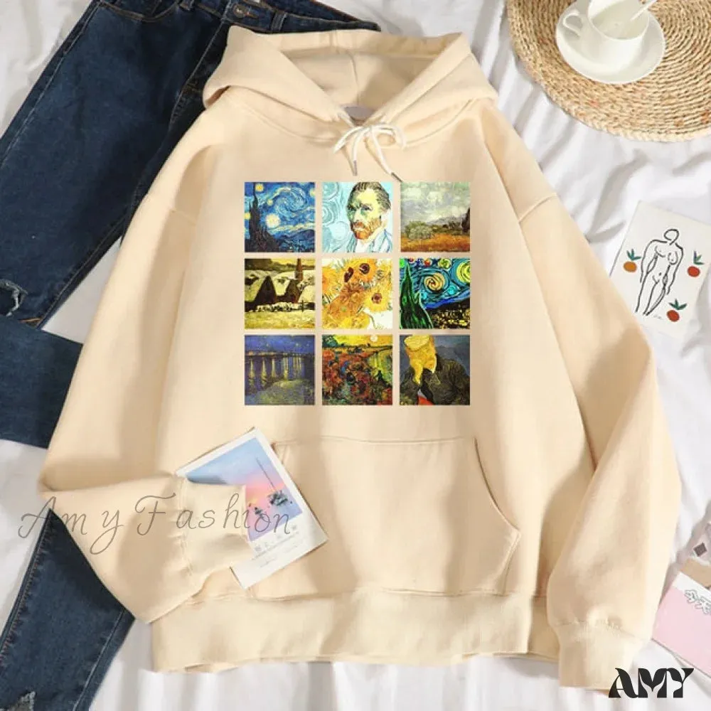 Amy Fashion - Crew Neck Sweatshirt Fleece Loose Hoodies