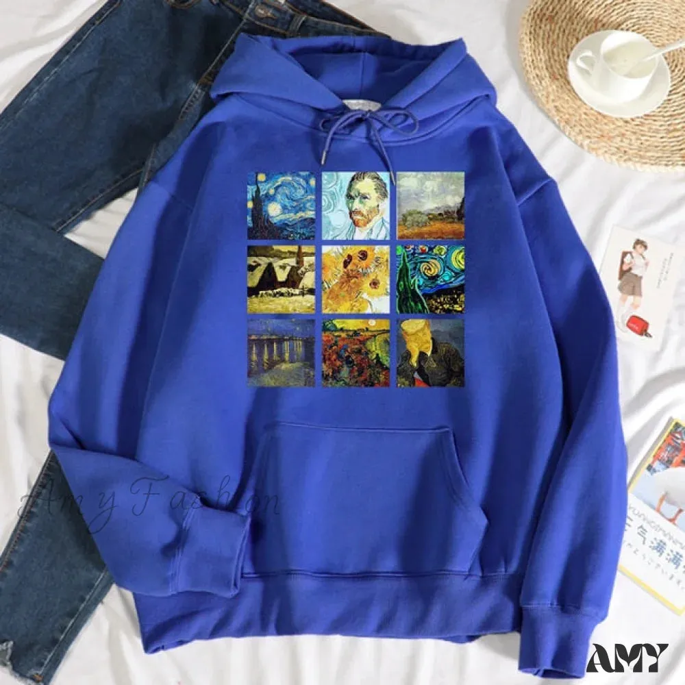 Amy Fashion - Crew Neck Sweatshirt Fleece Loose Hoodies