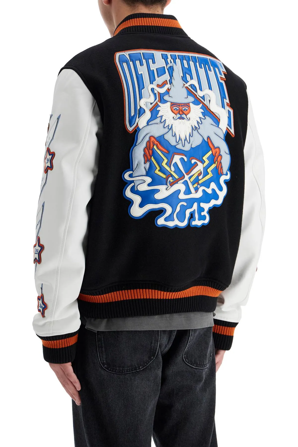 bomber varsity wizard OMJA122F24LEA003 BLACK - MULTICOLOR