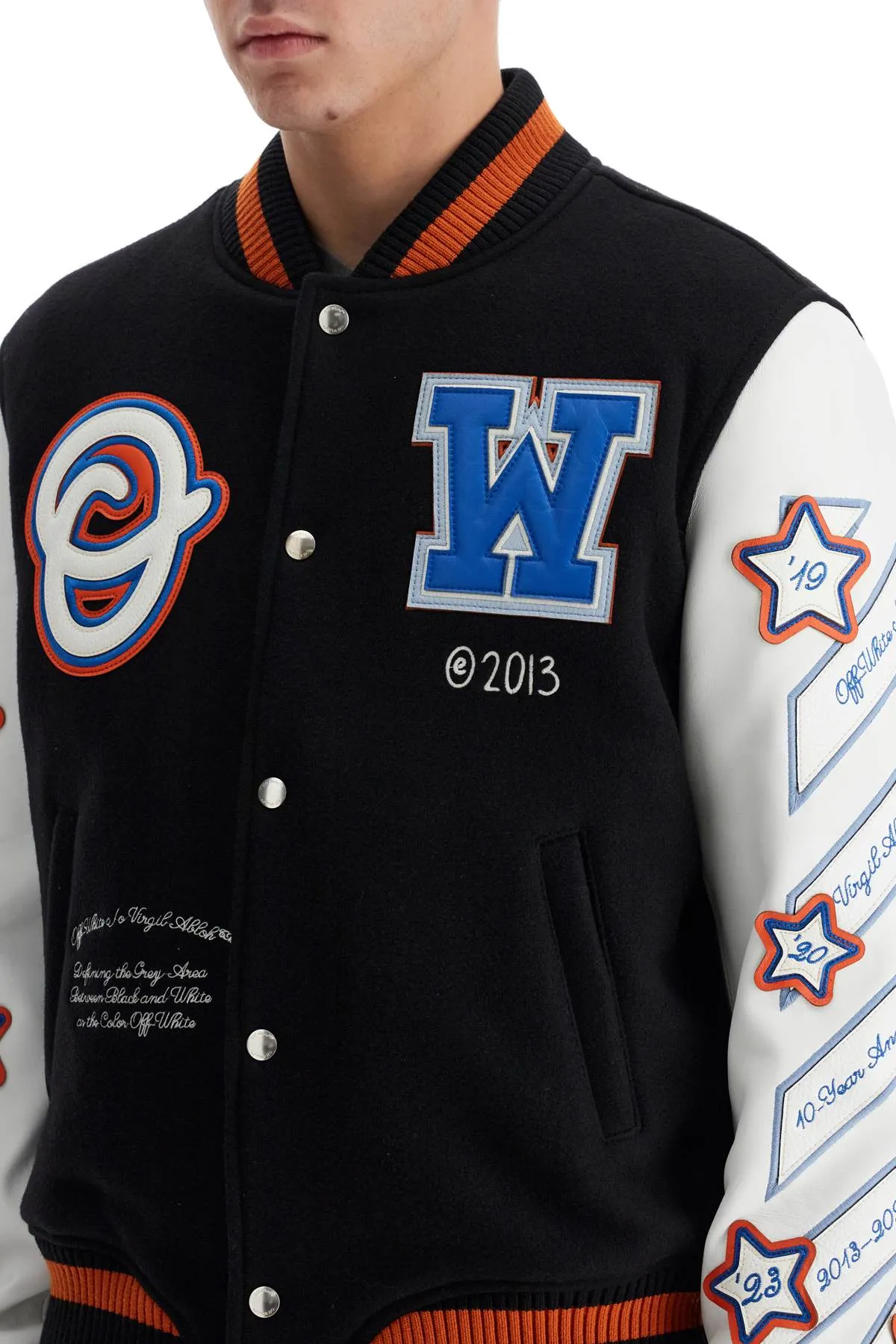 bomber varsity wizard OMJA122F24LEA003 BLACK - MULTICOLOR