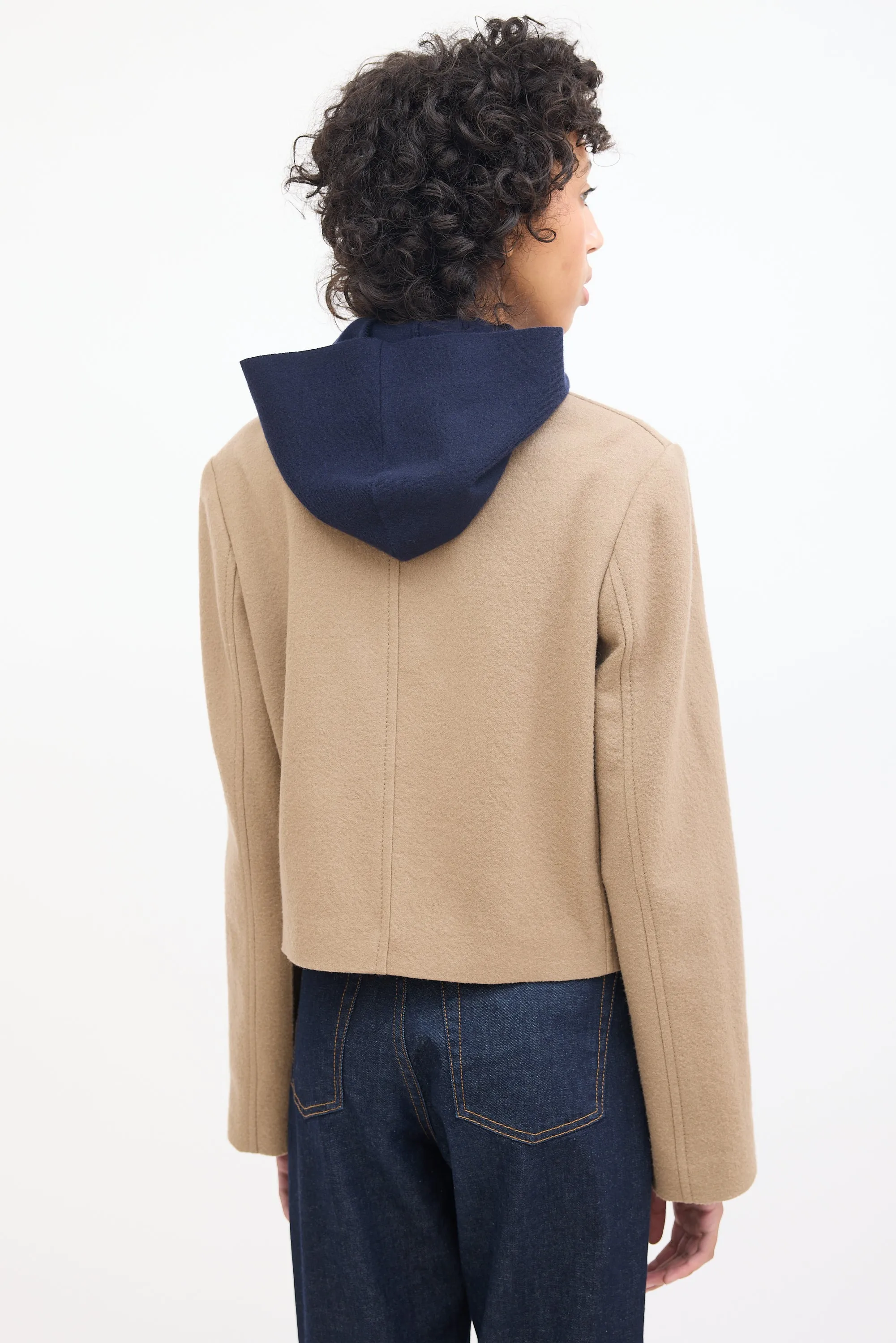 Brown Wool Zip Jacket