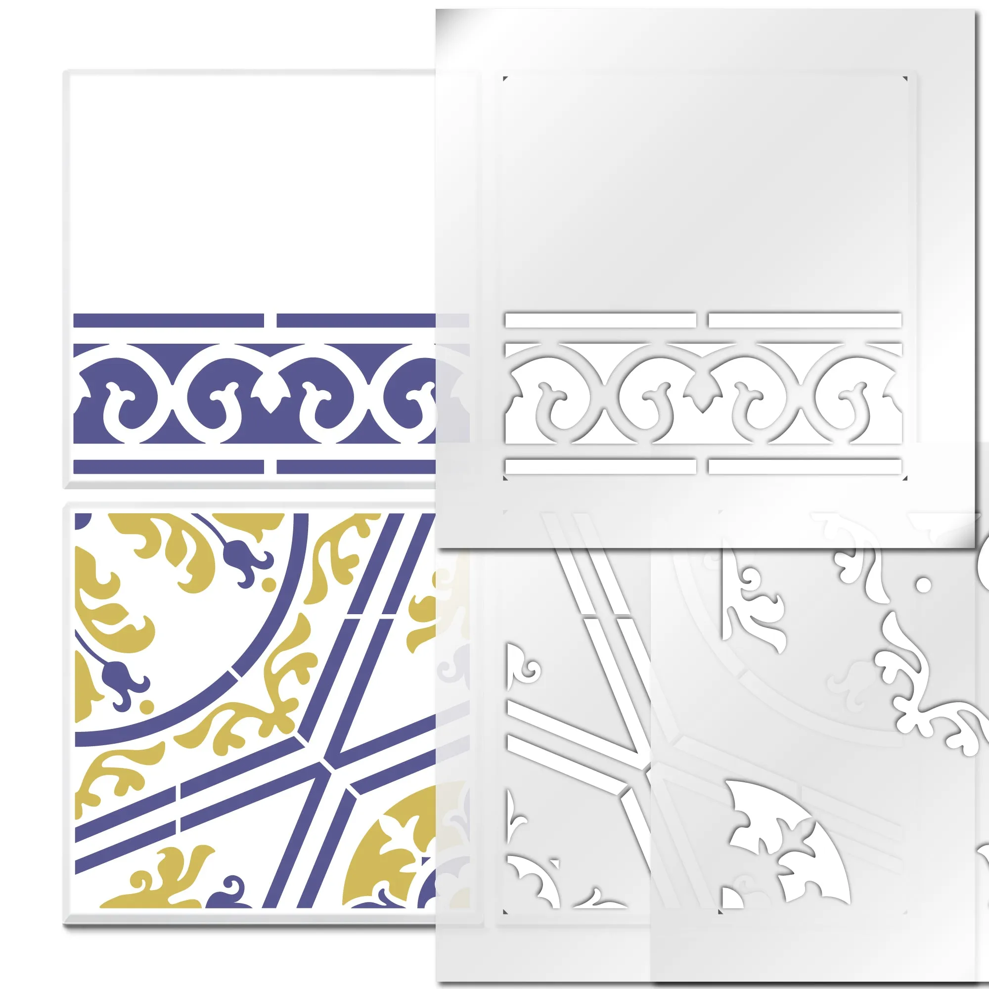 Burford Tile & Rissington Border Stencil Set