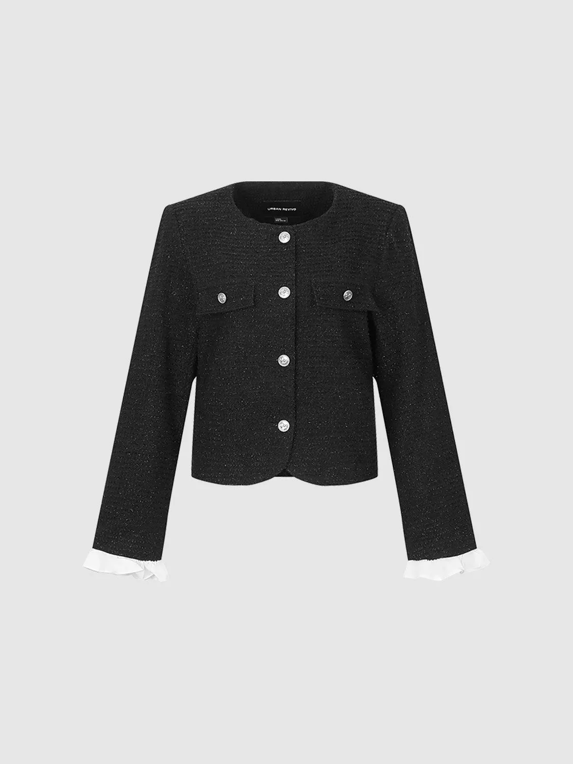 Button Up Tweed Denim Jackets