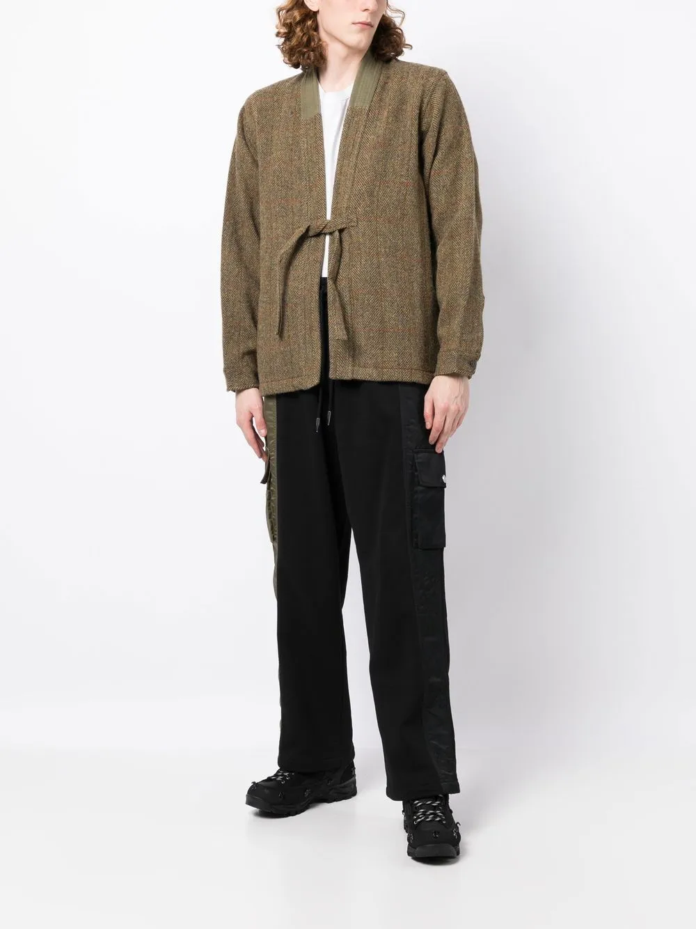 Check Tied-Waist Jacket
