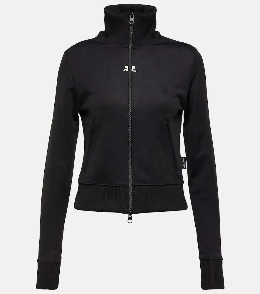 Courr√É¬®ges Logo jersey track jacket