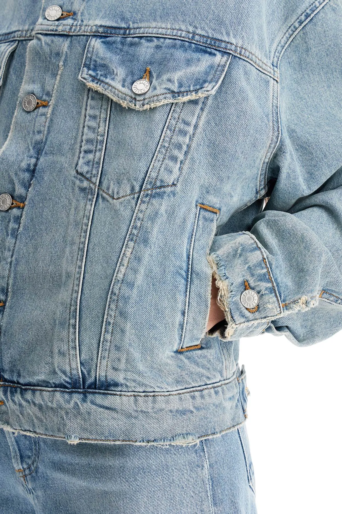 denim dalton balloon jacket with A5043 1254 SOUL
