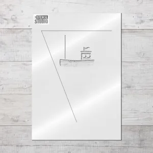 Fishing Boat Bunting Stencil