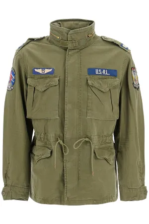 herringbone military jacket 710961616001 OLIVE MOUNTAIN W/ PATCHES