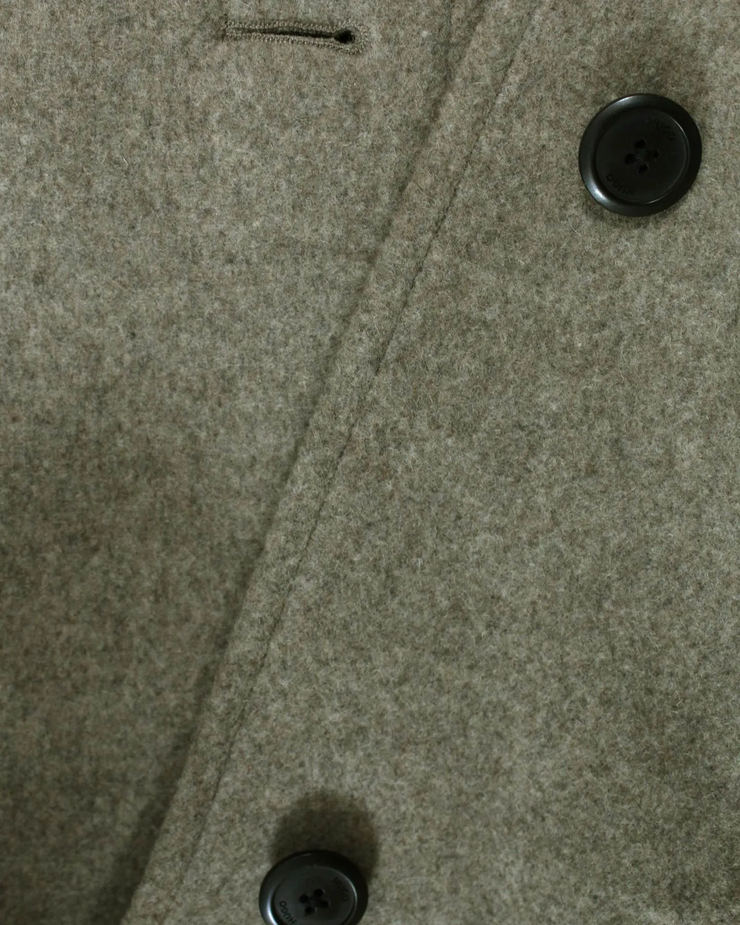 Hugo Boss Wool Coat Medium Beige Button Long Coat EU 52 - L SALE
