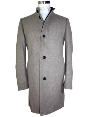Hugo Boss Wool Coat Medium Beige Button Long Coat EU 52 - L SALE