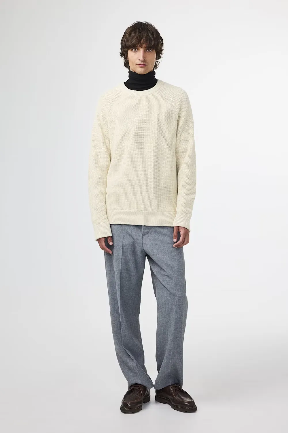 Jacobo Knitted Sweater - Gray Blue