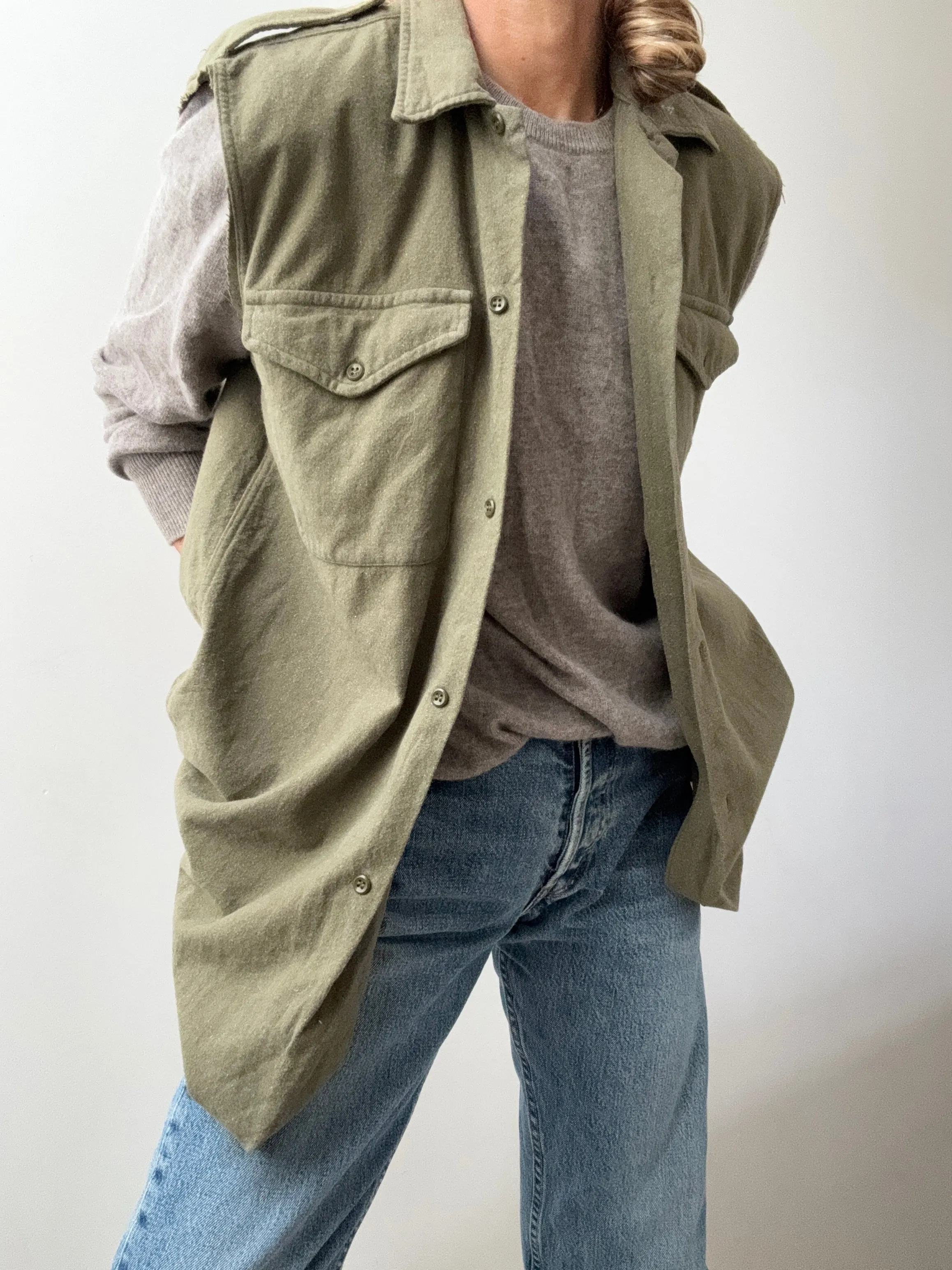 Japanese Embroidered Army Vest