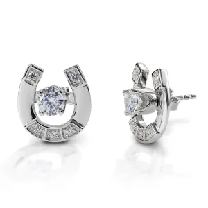 Kelly Herd Earrings Stud with Horseshoe Jacket