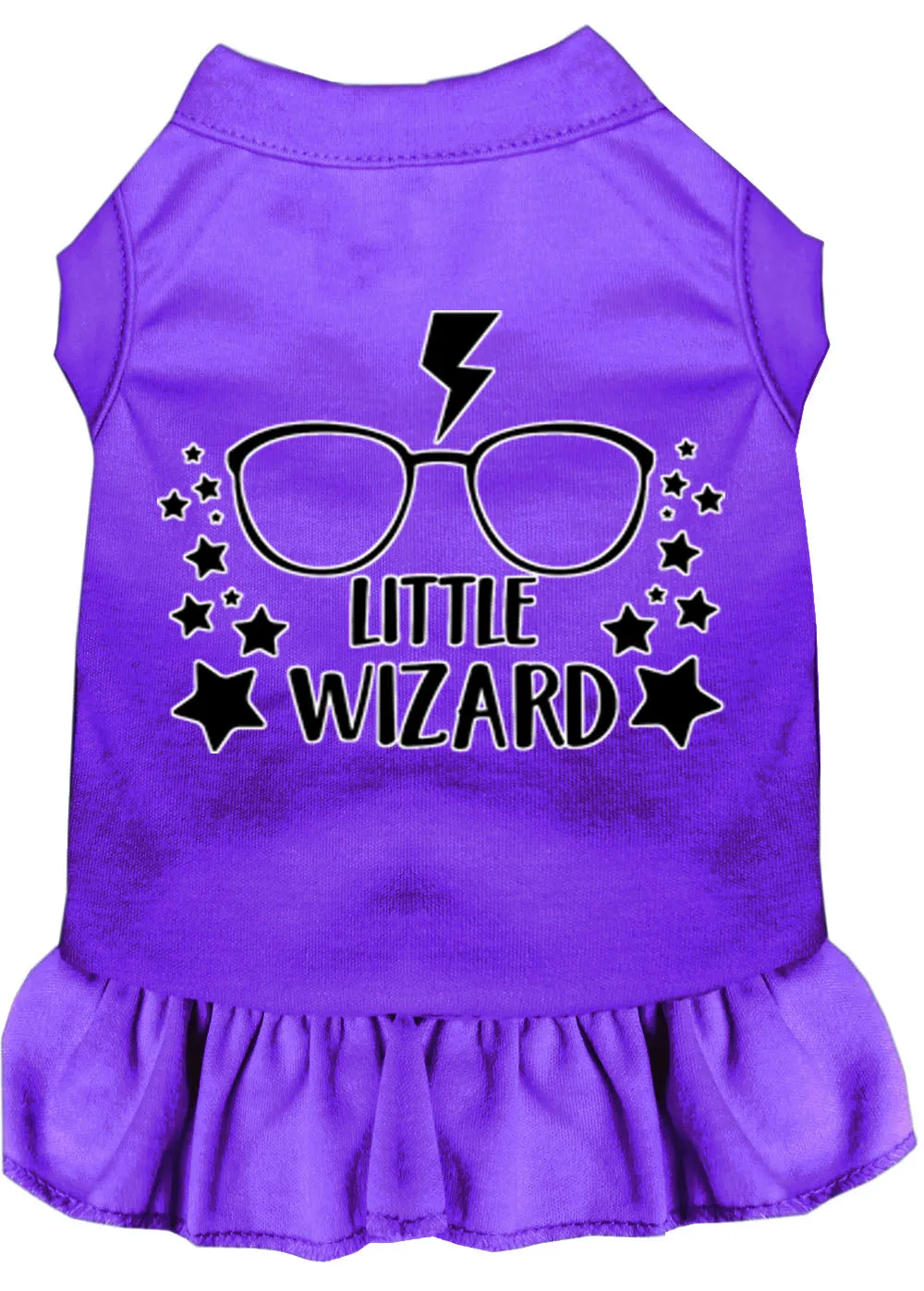 Little Wizard Screen Print Dog Dress Purple 4x (22)
