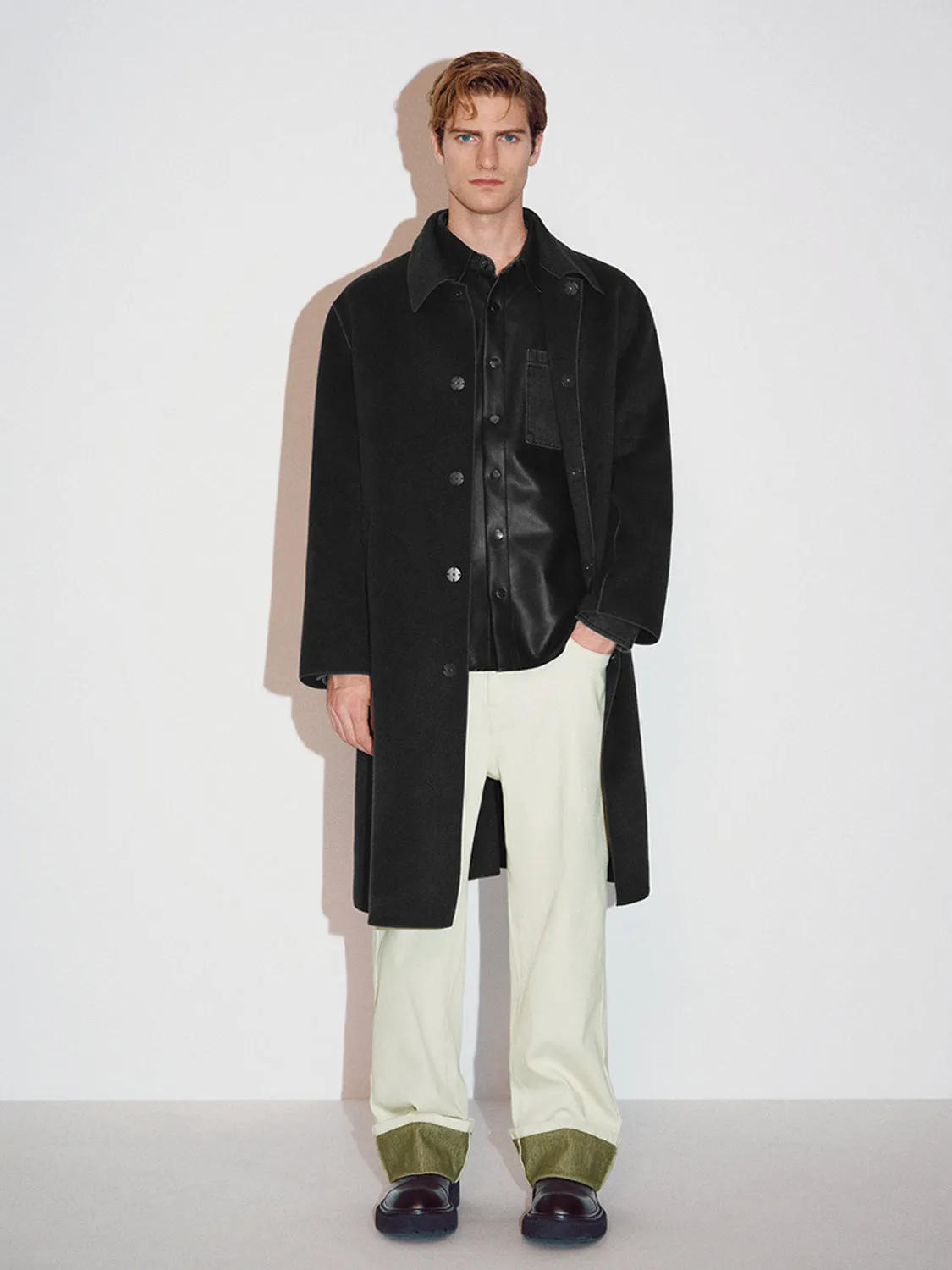 Loose Button Up Midi Coats