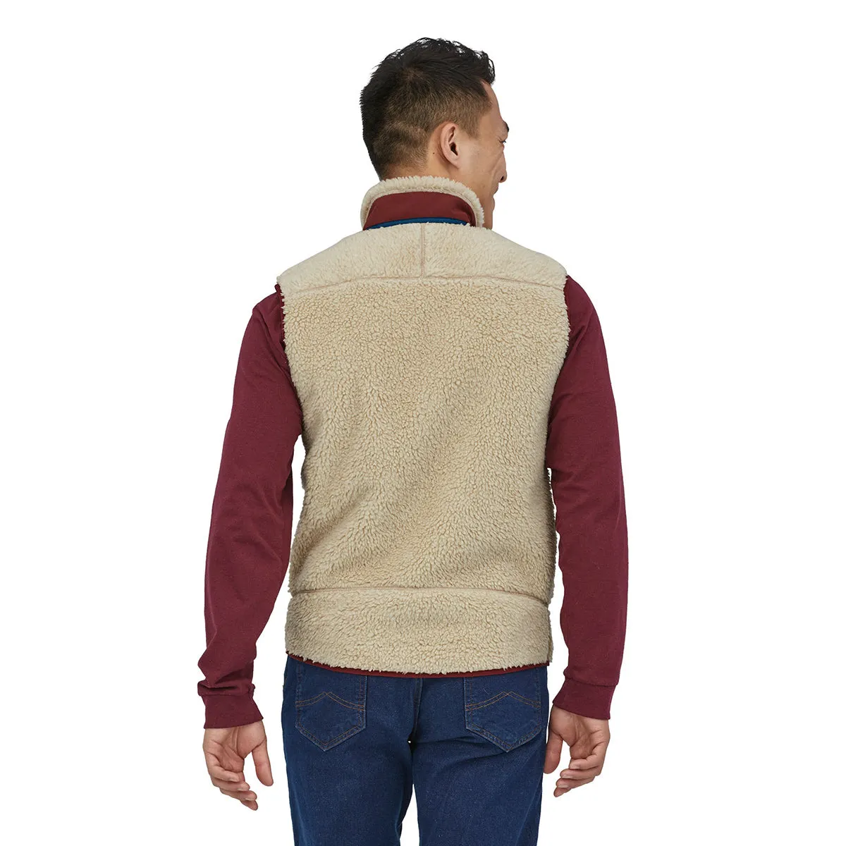 Patagonia - Men's Classic Retro-X® Fleece Vest Dark Natural W Sequoia Red - 23048 - DARK/NATURAL/W/SEQUOIA/RED