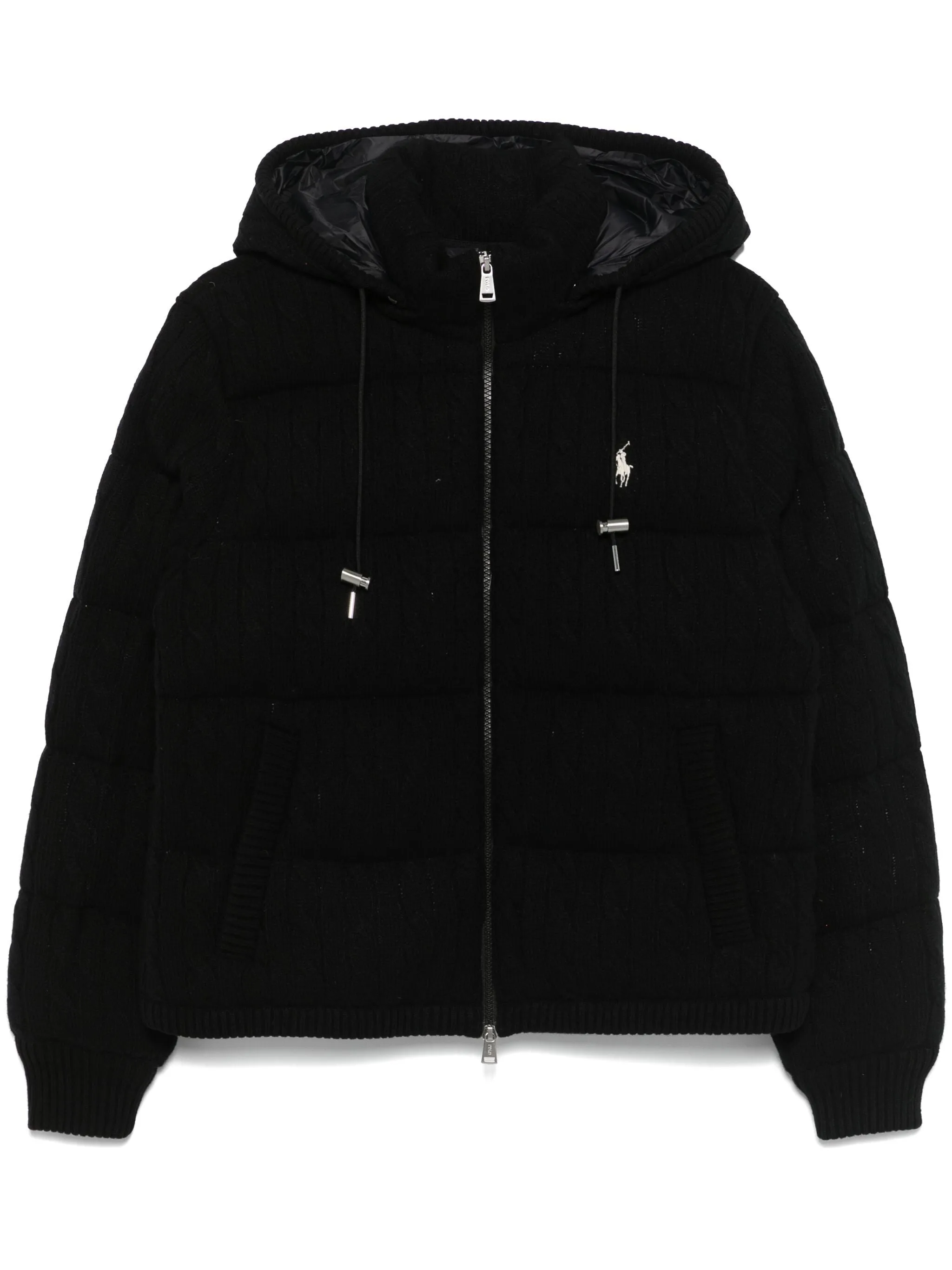 RALPH LAUREN WOMEN Pony Embroidered Insulated Jacket Black