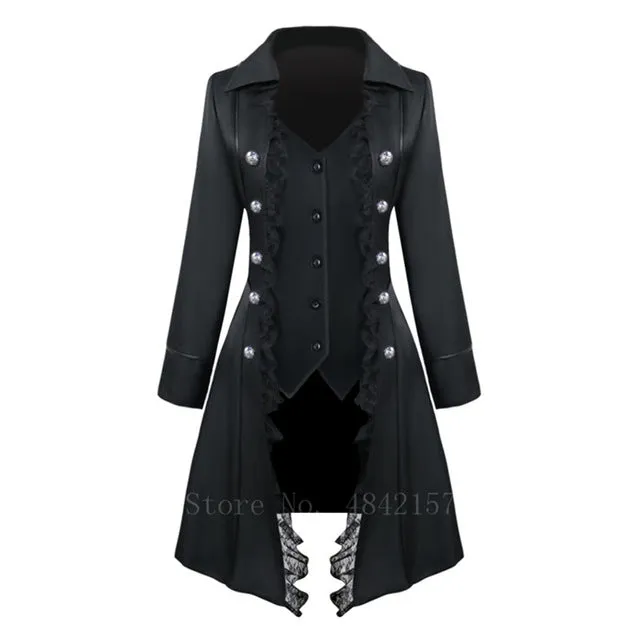 Renaissance Medieval Tuxedo Vintage Noble Palace Lace Up Jacket for women