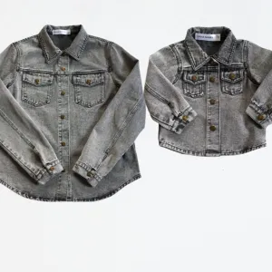 Silver Gray Denim Jacket