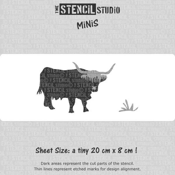 Stencil MiNiS - Highland Cow - 20% off 4 