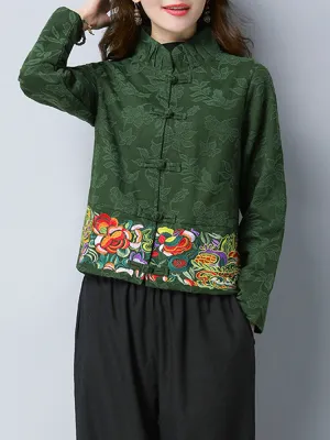 Vintage Jacquard Embroidery Coats