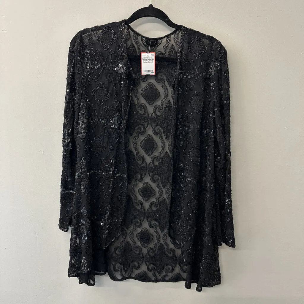 Vintage Sequin and Beaded Jacket Medium