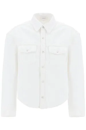 Wardrobe.nyc oversized denim jacket W4046PC WHITE