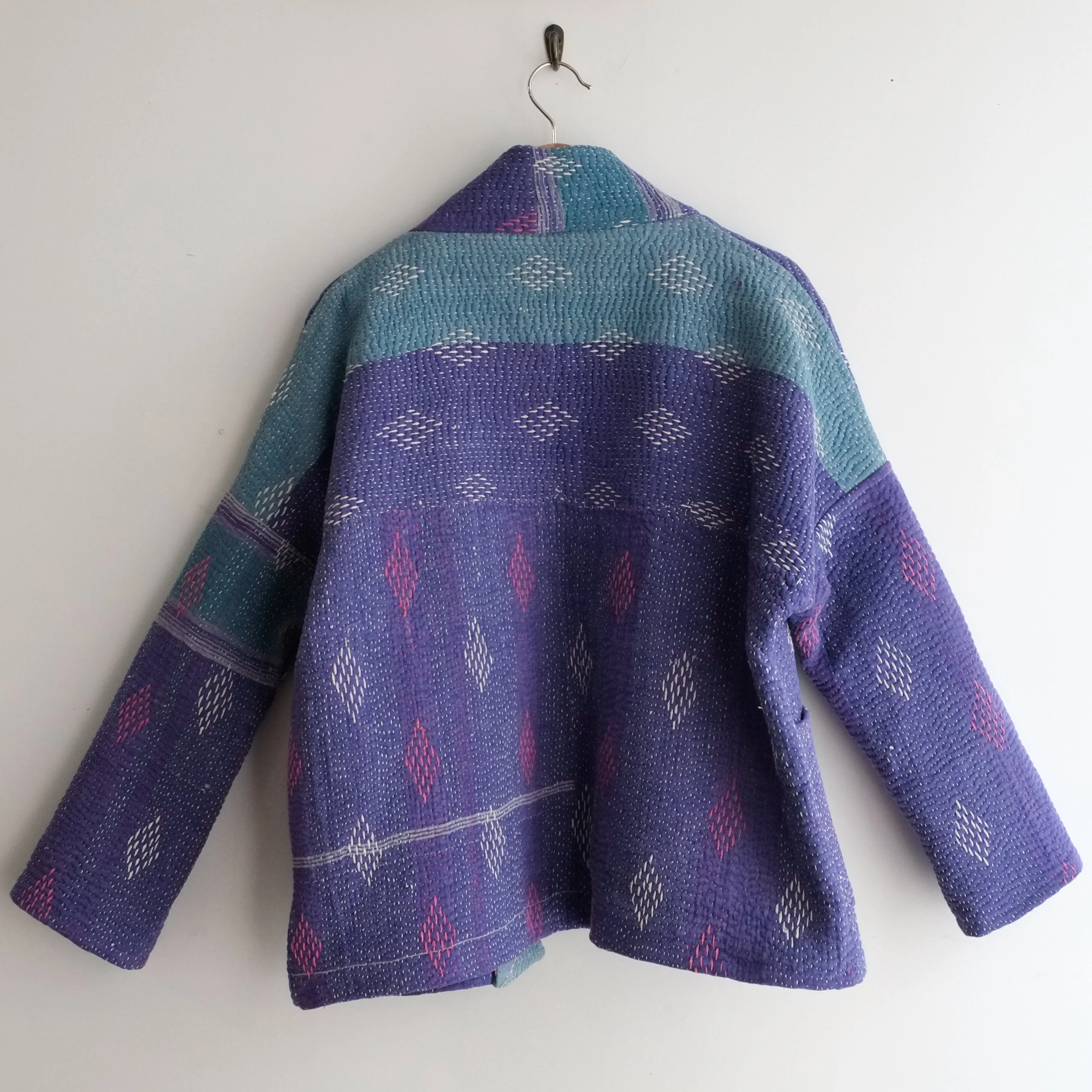 XXS Purple with White and Pink Diamonds Anoushka Jacket LM122