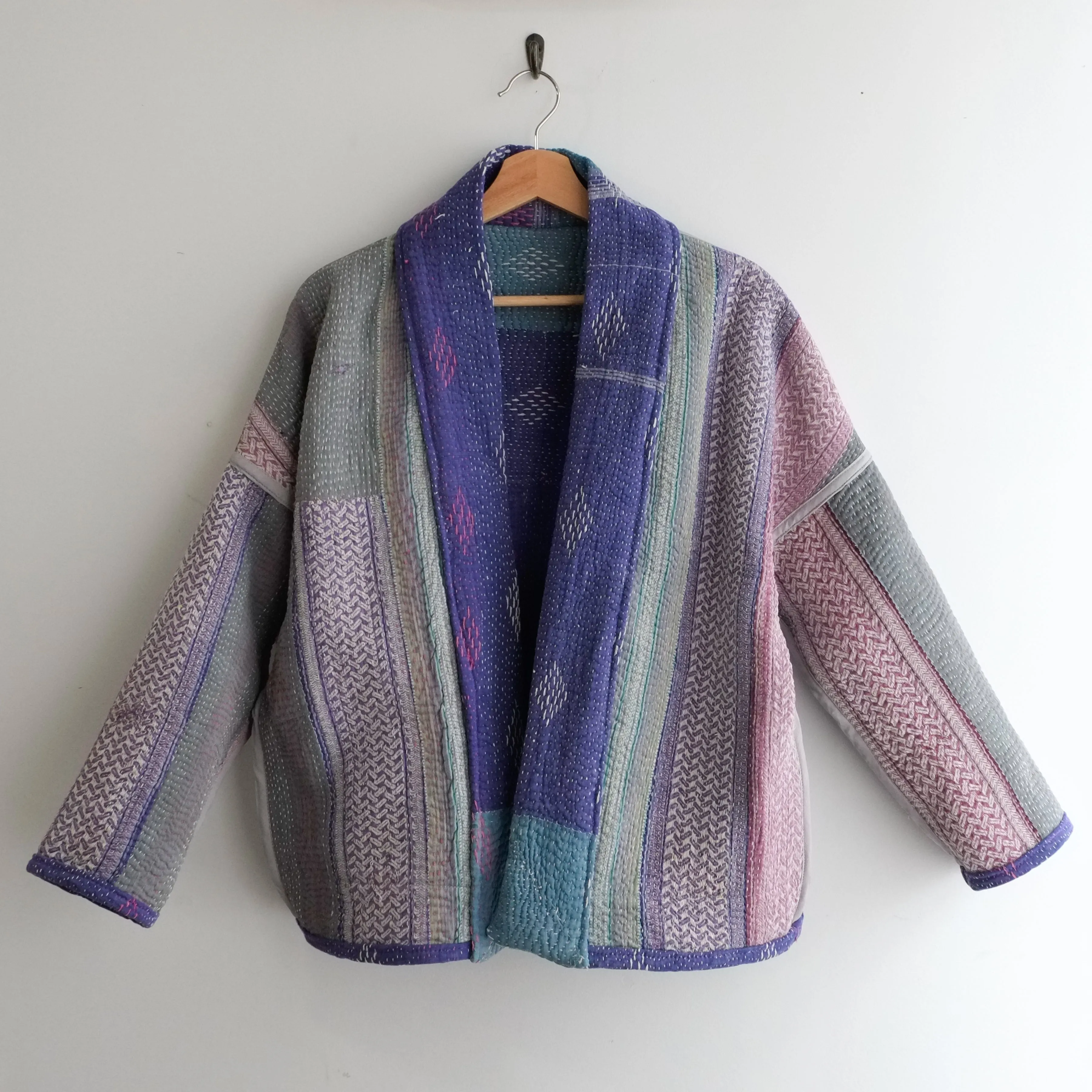 XXS Purple with White and Pink Diamonds Anoushka Jacket LM122
